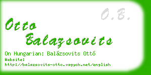 otto balazsovits business card